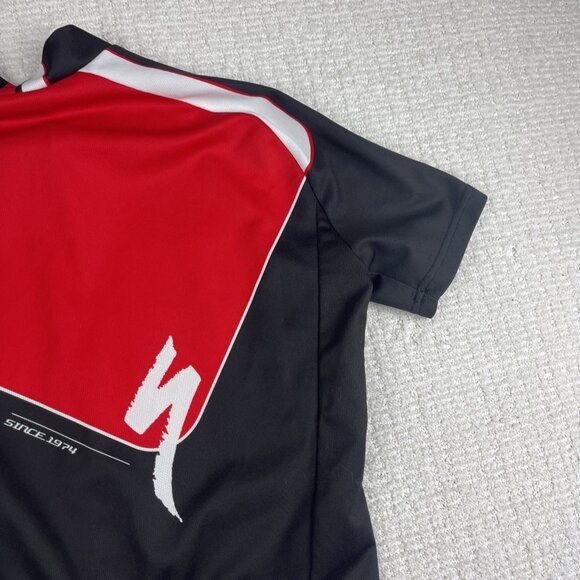 Vintage Specialized Cycling shirt Jersey Black & Red Retro bike Men Size Large - Picture 14 of 16